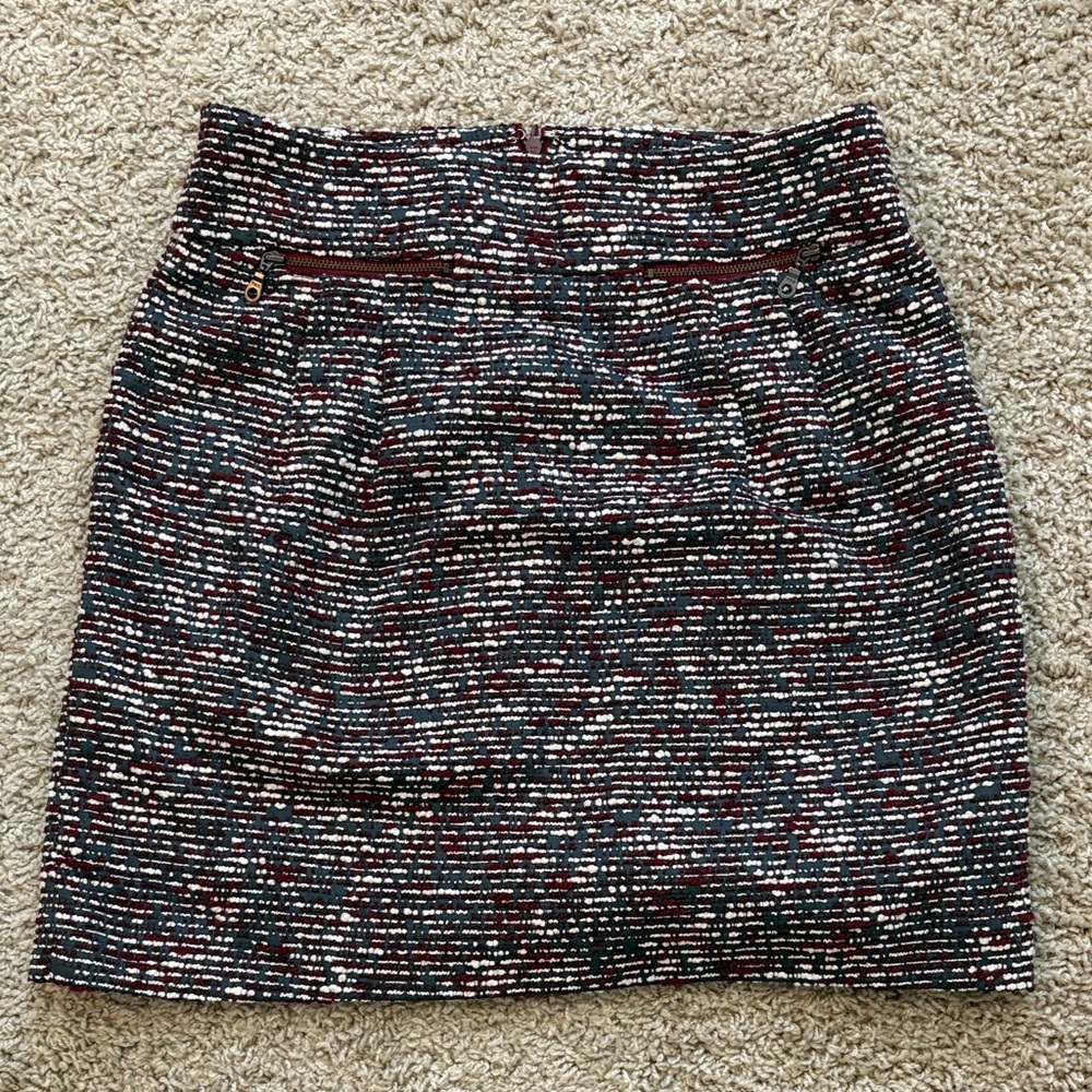 LOFT Black and White Mini Skirt